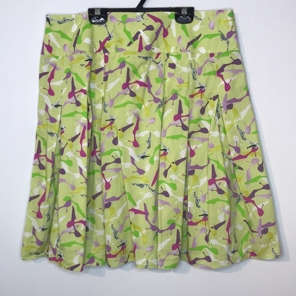 Liz Claiborne pleated novelty print mini skirt - Picture 5 of 7
